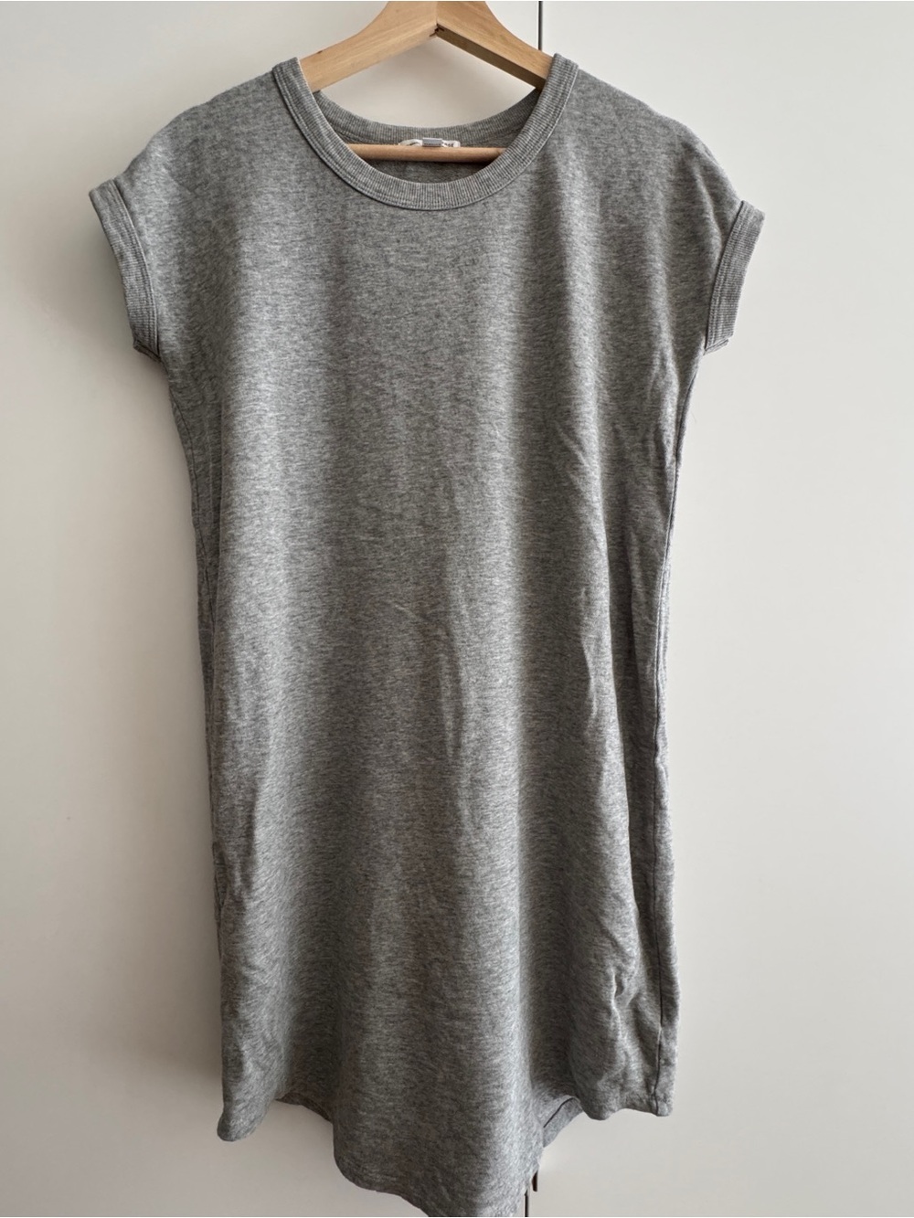 James Perse vintage terry gray T-shirt dress Small